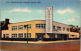 Ohio Dayton Greyhound Bus Station Curteich - Dayton