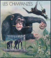 BURUNDI 2012 MNH MS, Chimpanzee, Monkeys, Wild Animals - Chimpanzees