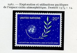 Espace 1982 - NU New York - Vereinte Nationen Y&T N°364 - Michel N°396 *** - 20c Utilisations De L'espace - Estados Unidos