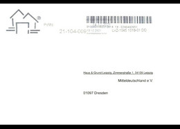 Bund / Privatpost: Kooperation / Cooperation: 'LVZ Post [Leipzig] & Post Modern [Dresden] – Häuser [houses]' - Private & Local Mails