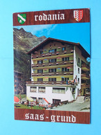 Hotel RODANIA ( Fam. Venetz Albinus )  SAAS-GRUND ( Edit. Jubin ) Anno 19?? ( Zie / Voir > Scans ) ! - Saas-Grund