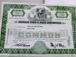 Aktie: American Cable & Radio Corporation - Rare