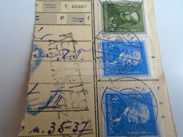 D187465 Parcel Card  (cut) Hungary 1937  DOMBEGYHÁZ  (Békés) - Paquetes Postales