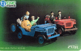 Télécarte CNC   -  Tintin - Jeeps - Stripverhalen