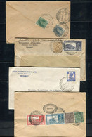 Indes Anglaises - Lot De 4 Enveloppes Période 1939/45, à étudier - 1936-47  George VI