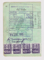 Italy 1995 Consular Passport Fiscal Revenue Visa Stamps 4x4000 Lire On Fragment Page (52004) - Fiscales