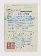 Italy 1973 Consular Passport Fiscal Revenue Visa Stamp 3000 Lire On Fragment Page (52020) - Fiscales