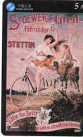 Télécarte Satcom China   -  CYCLE - BICYCLE - TRICYCLE - VELO -  STOEWER'S GREIF (Stettin) - Motorräder