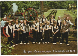 Barger Compascuum: Blaaskapel 'De Orre Blaozers' - Veenmuseumdorp 't Aole Compas' - (gem. Emmen) - Locomobiel - Emmen