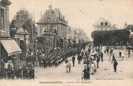 78 Maisons Laffitte Arrivée D' Un Régiment Cpa Correspondance Militaire Cachet 1915 - Maisons-Laffitte