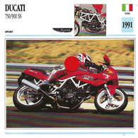 Transports - Sports Moto - Carte Fiche Technique Moto - Ducati 750 / 900 SS ( Sport )( Italie 1991 ) - Sport Moto