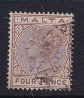 Malta: 1885/90   QV   SG27    4d      Used - Malte (...-1964)