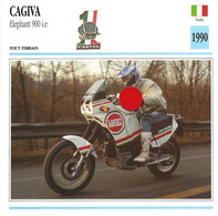 Transports - Sports Moto - Carte Fiche Technique Moto - Cagiva Elephant 900 I.E ( Tout Terrain )( Italie 1990 ) - Sport Moto