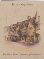 2 Black Horse, Cirencester Gloucester  - Old Inns 1939  - Wills Cigarette Card - L Size 6x8cm - Wills