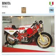 Transports - Sports Moto - Carte Fiche Technique Moto - Bimota 550 KB 2 ( Sport )( Italie 1982 ) - Sport Moto