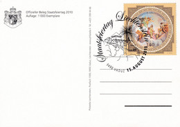 Liechtenstein : Staatsfeiertag 2010. Offizieller Beleg - Briefe U. Dokumente