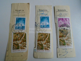 D187469  Lot Of 3 Parcel Card  (cut) Hungary 1971 Szilvásvárad Miskolc Szombathely - French Revolution Stamp - Colis Postaux