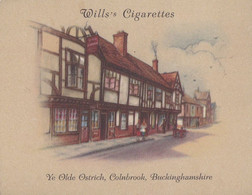 38 Ye Olde Ostrich, Colnbrook Bucks - Old Inns 1939  - Wills Cigarette Card - L Size 6x8cm - Wills