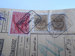 D187471   Parcel Card  (cut) Hungary 1940 Egyházasfalu - Paketmarken