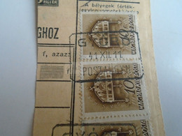 D187473  Parcel Card  (cut) Hungary 1941 GYÓRÓ - Postpaketten