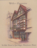 8 Olde Hostel Of God Begot, Winchester - Old Inns 1939  - Wills Cigarette Card - L Size 6x8cm - Wills