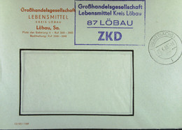 Fern-Brief Mit ZKD-Kastenst. "Großhandelsgesellschaft Lebensmittel Kreis Löbau 87 LÖBAU" Vom 21.6.65 Nach Bautzen - Cartas & Documentos
