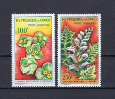 Congo Republic 1963 - Flowers - Airmail Stamps 2v - Complete Set - MNH** - Superb*** - Collections