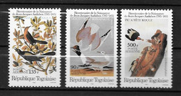 PA - 1985 - N° 558 à 560 **MNH - Oiseaux  Audubon - Togo (1960-...)