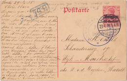 Stamped Stationery Belgium German Occupation - Sent From Hasselt To Maastricht - German Occupation