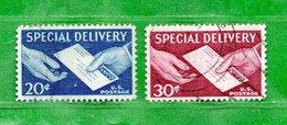 (Us.2) Stati Uniti ° - 1944 - EXPRESS. Consegna Della Posta.  Yv. 16-17. Vedi Scansioni. Used. - Special Delivery, Registration & Certified