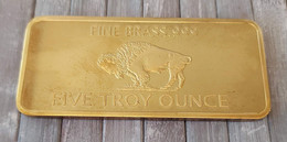 USA - 5 Troy Ounce Brass (messing) Bullion ‘Buffalo’ - UNC - Collezioni