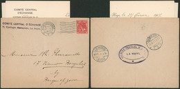 Hollande - 5C Rouge Sur L. + Contenu "comité Central D'échange" (La Haye 1917) > Bergen Op Zoom / AG - Covers & Documents