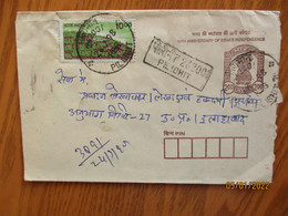 INDIA PILIBHIT REGISTERED   POSTAL STATIONERY  , OLD COVER  ,3-24 - Buste