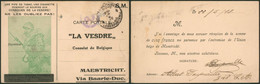 Guerre 14-18 - CP En S.M. Illustrée "Cosaques De La Vesdre" Obl P.M.B. 4 (1918) > Maestricht, Consulat // (AG) - Army: Belgium