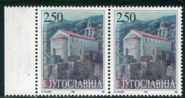 YUGOSLAVIA 1998 Montenegrin Monasteries 2.50 ND With Engraver's Mark MNH / **.  Michel 2846 I - Unused Stamps