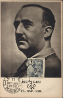 CM Carte Maximum Generalisimo Franco 669 Gris 50ct Cachet Illustré E.C.S.E 17 OCTUBRE 1950 MADRID 1 - Tarjetas Máxima