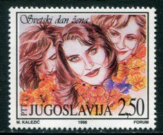 YUGOSLAVIA 1998 International Women's Day MNH / **.  Michel 2853 - Ungebraucht