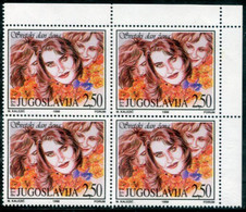 YUGOSLAVIA 1998 International Women's Day Block Of 4 MNH / **.  Michel 2853 - Ongebruikt