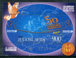 YUGOSLAVIA 1998 Danube Commission Block MNH / **.  Michel Block 46 - Unused Stamps