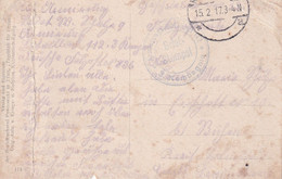 Germany Lithuania Ww1 1917 Ww1 Postcard Kaunas Kowno Kauen Folded ! - Lituania