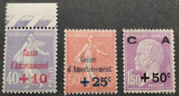 (A1) N° 249 à 251 Neuf ** Gomme D'Origine, Bon Centrage Non Compté à 18% De La Cote  TTB - Unused Stamps