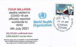 B01-379  FDC Rare Covid19 World Health Organization Soins De Santé Australie 04-07-2021 Chinatown - Japan (BCOF)