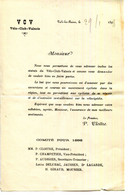 FACTURE.07.ARDECHE.VALS LES BAINS.VELO-CLUB-VALSOIS.INVITATION ET STATUTS.2 PIECES.1898. - Non Classés