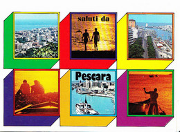 PESCARA (Italie), Saluti Da Pescara, 6 Vues, Coucher De Soleil Ed. Gisi-Cart 1990 Environ - Pescara