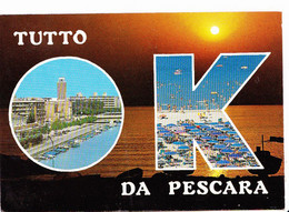 PESCARA (Italie), Tutto OK Da Pescara, 2 Vues, Plage, Portl Ed. Gisi-Cart 1990 Environ - Pescara