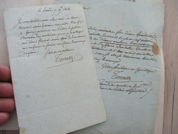 Terrasse Archiviste X2 LAS Autographes Signées Invitation à Un Diner Et Demande De Renseignements - Other & Unclassified