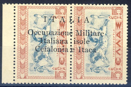 1941 - Cefalonia & Itaca - Emissione Di Argostoli 5+5 Lepta Bordo Foglio MNH** - Cefalonia & Itaca