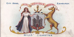 Borough Arms 1906 - 30 Edinburgh - Wills Cigarette Card - Original  - Antique - Wills