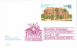 43151. Entero Postal  BROOKFIELD (vermont) 1991. Bicentennial Station - 1981-00