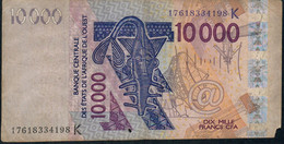 W.A.S. P718Kq 10000 Or 10.000 FRANCS (20)17 VG - États D'Afrique De L'Ouest